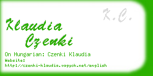 klaudia czenki business card